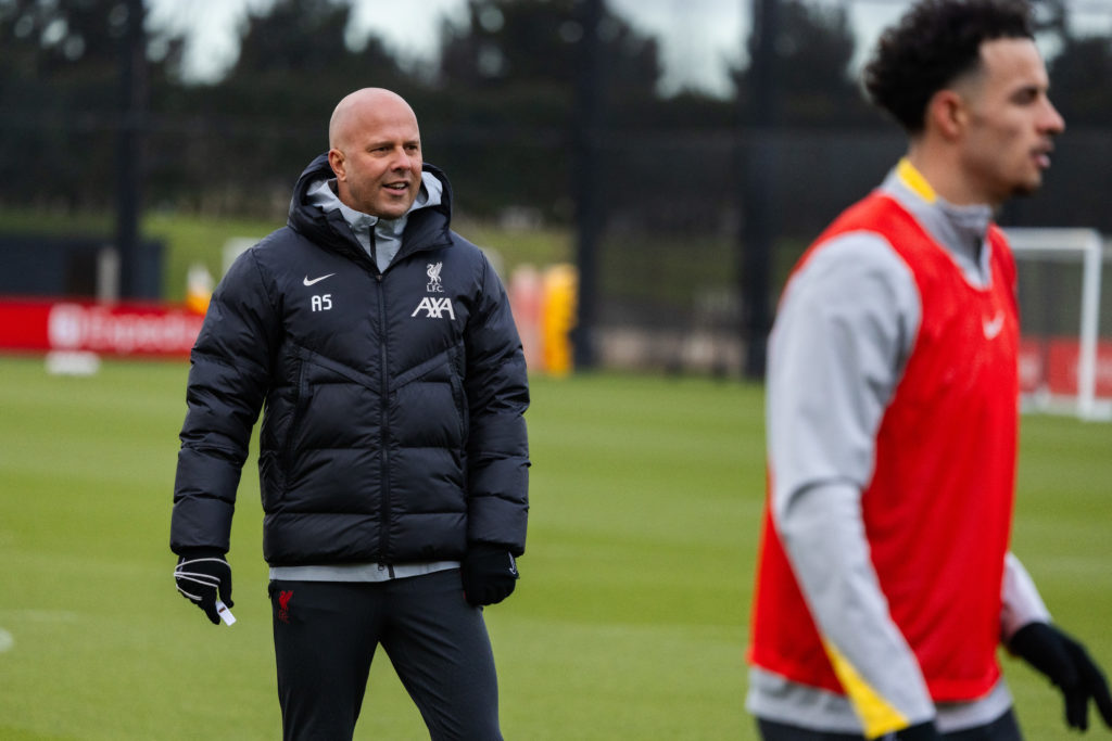 Liverpool FC Training Session And Press Conference - UEFA Champions League 2024/25 League Phase MD6