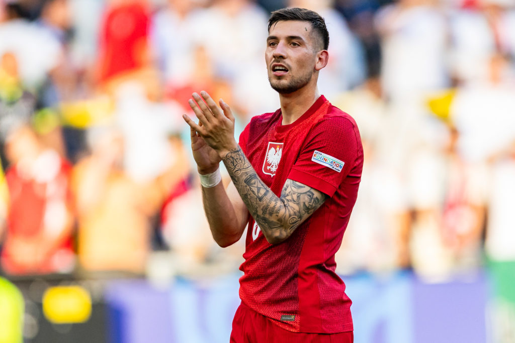 Jakub Moder of Poland applauds during the UEFA EURO 2024