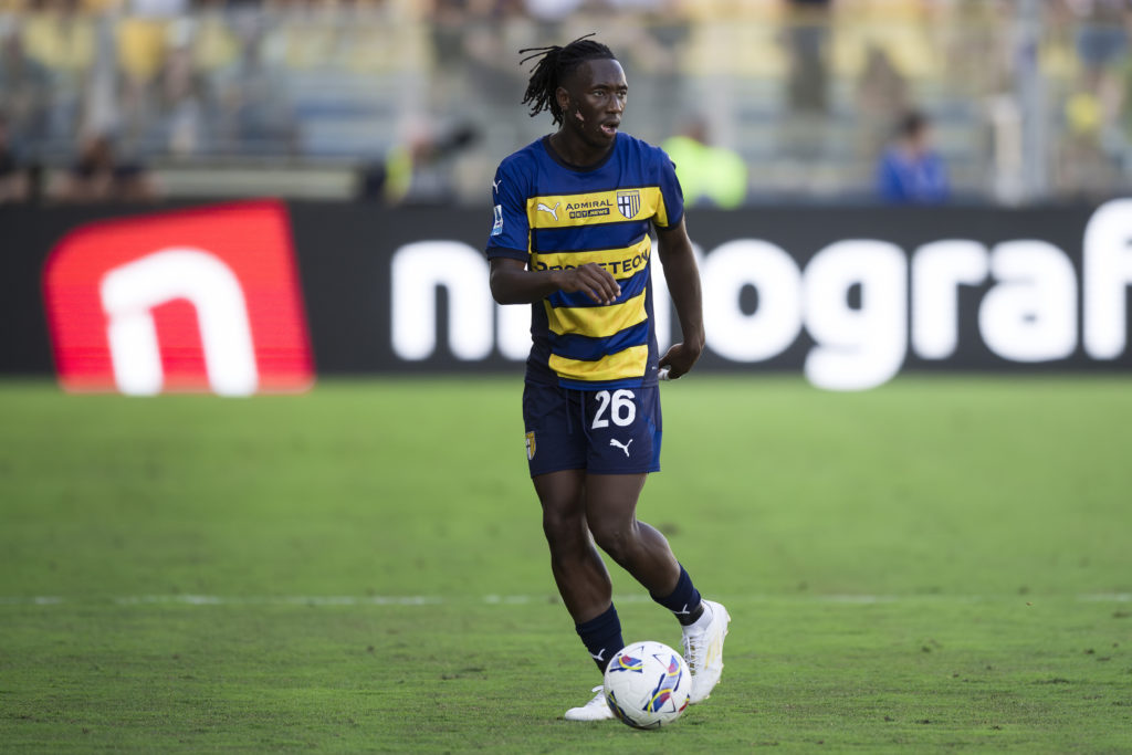 Woyo Coulibaly of Parma Calcio in action during the friendly