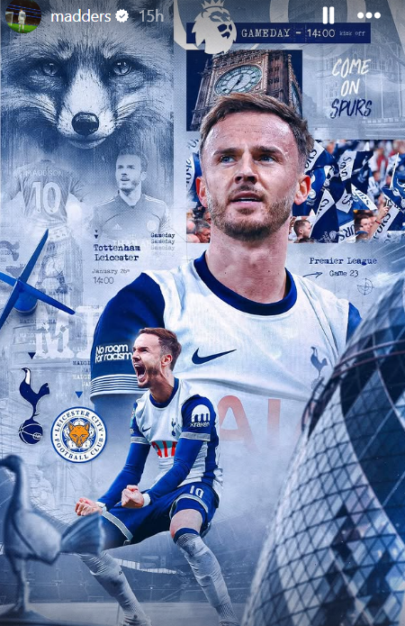 James Maddison Instagram post