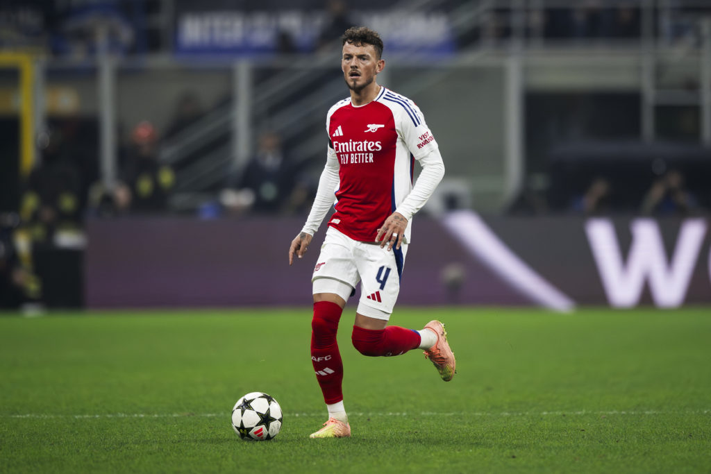 Ben White of Arsenal FC in action during the UEFA Champions