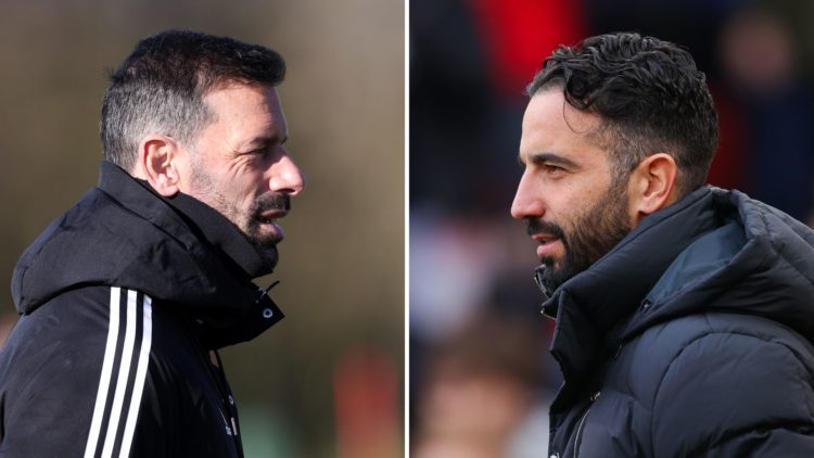 Split image of Ruud van Nistelrooy and Ruben Amorim.
