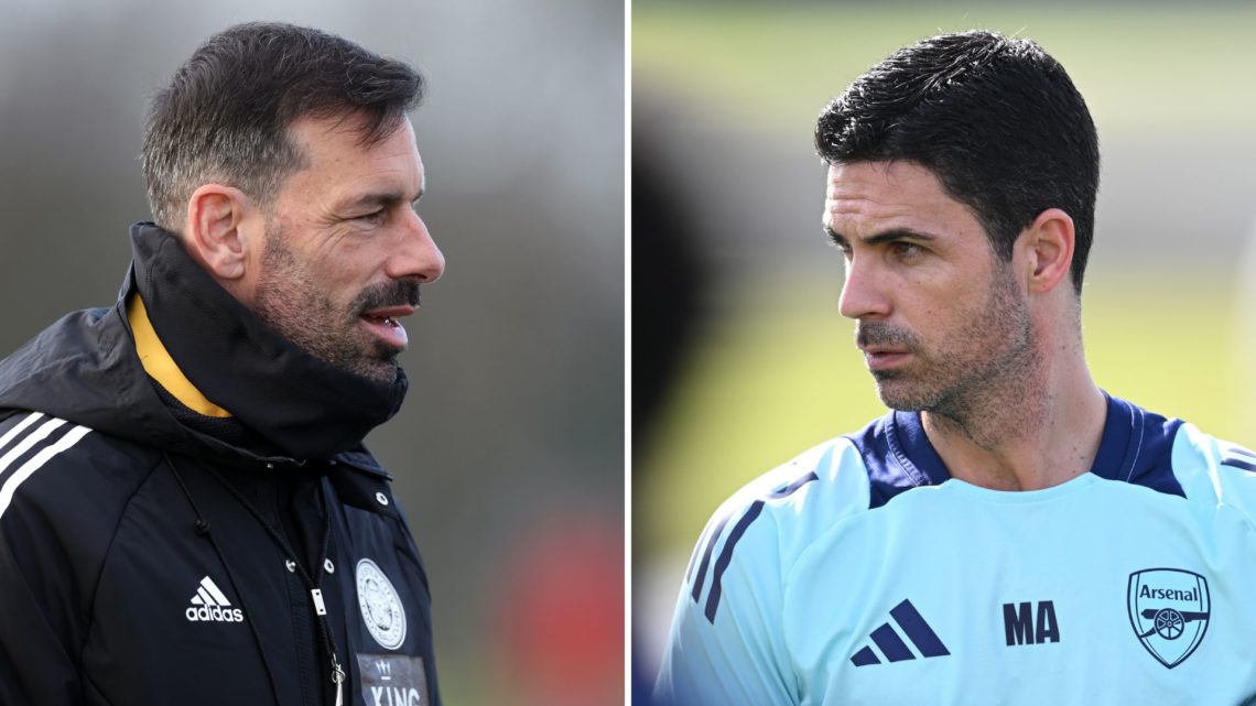 Split image of Ruud van Nistelrooy and Mikel Arteta.