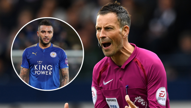 An image of Danny Simpson (left, circled) and Mark Clattenburg (right).