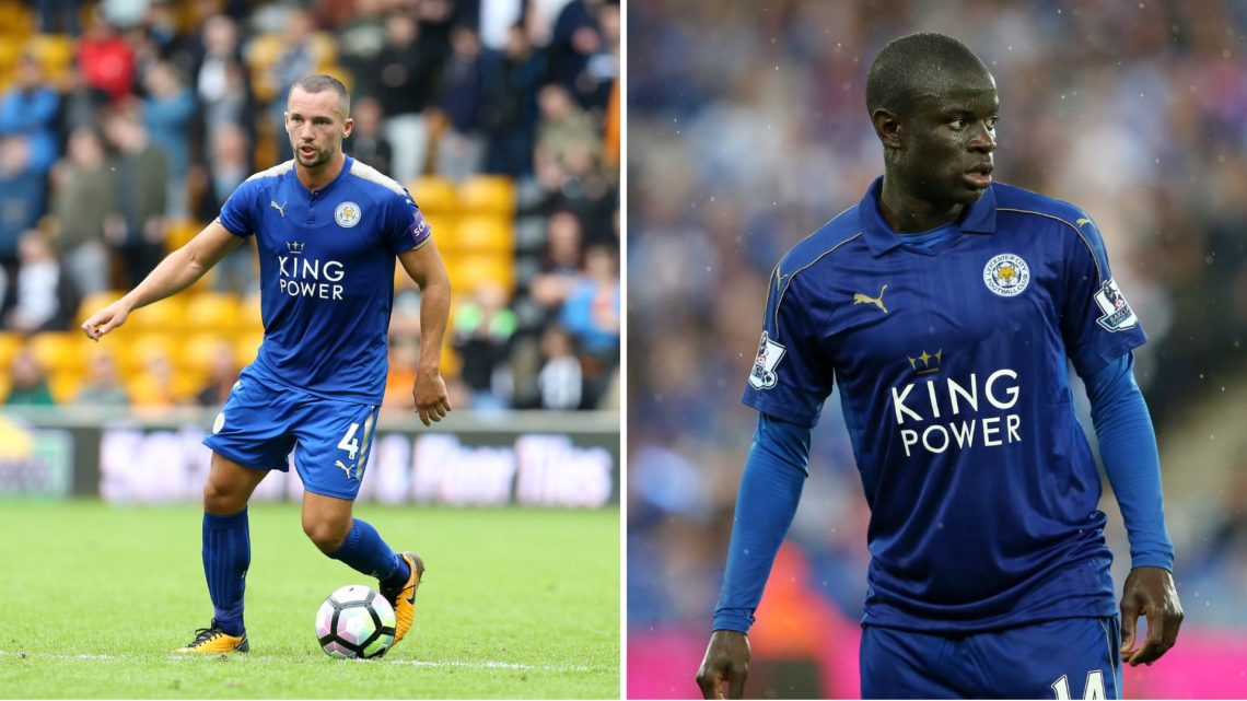 A side by side image of Danny Drinkwater (left) and N'Golo Kante (right).