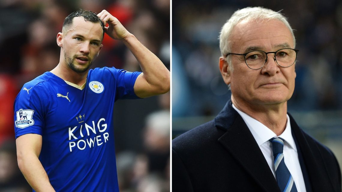 Danny Drinkwater (left) in action for Leicester City in April 2016. Claudio Ranieri (right) watches his Leicester City side from the touchline in D...