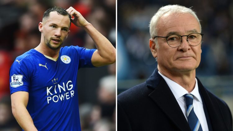 Danny Drinkwater (left) in action for Leicester City in April 2016. Claudio Ranieri (right) watches his Leicester City side from the touchline in D...