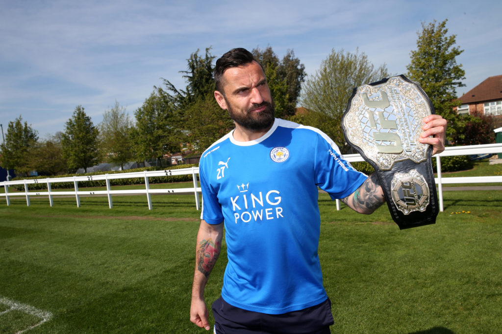 Premier League Champions Leicester City Pose With a Special UFC Belt