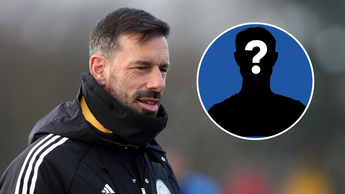 An image of Ruud van Nistelrooy (left) with an inset of a mystery player (right, circled).