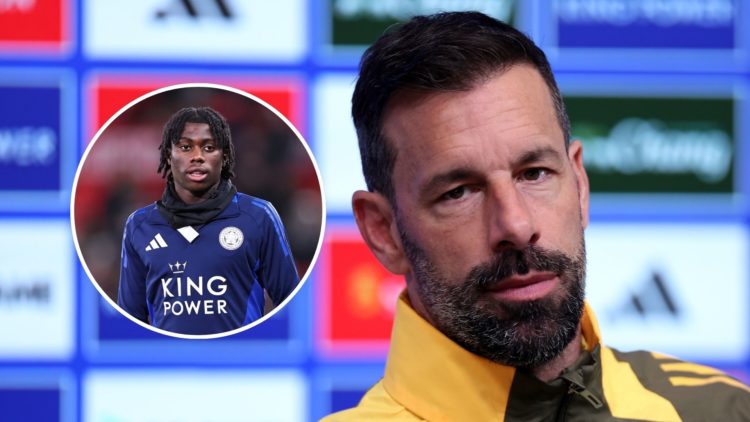 An image of Jeremy Monga (left, circled) and Ruud van Nistelrooy (right)