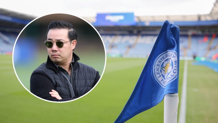 Leicester City's King Power Stadium. Inset of owner Khun Top.