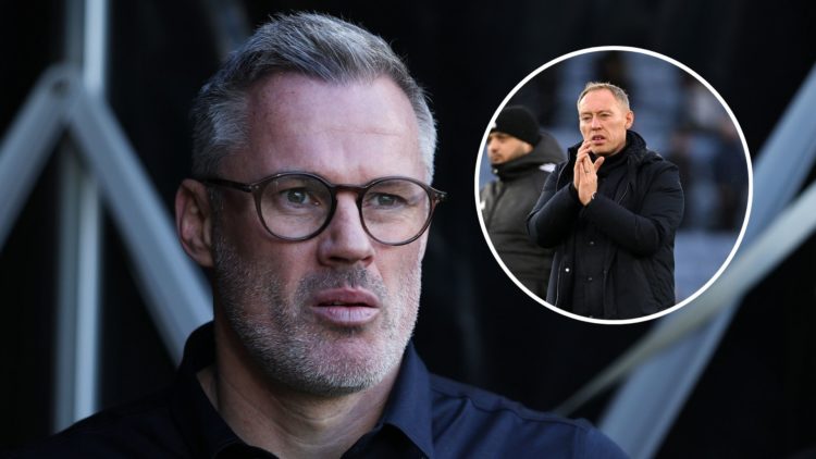 An image of Jamie Carragher with an inset of Steve Cooper (circled).