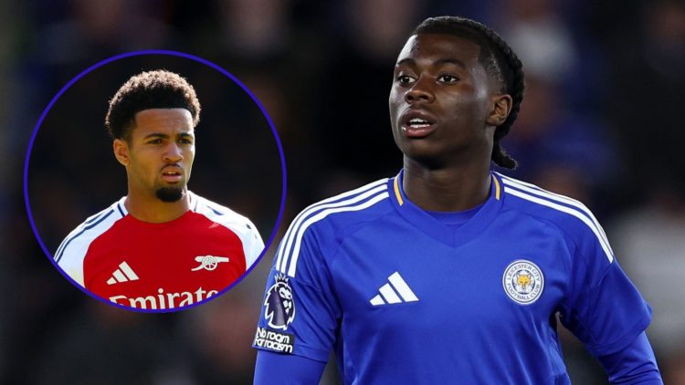 Jeremy Monga makes his Leicester debut against Newcastle. An insert of Arsenal player Ethan Nwaneri.